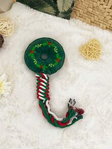 1 pezzo Pupazzo morbido con sonaglio, a forma di gatto o cane, come regalo per appassionati di gatti e cani o mamme di animali domestici, con atmosfera natalizia, corda mordibile per l'addestramento, la cura dentale e il gioco interattivo, come regalo per amanti di gatti e cani e mamme di animali domestici