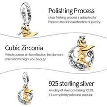 Jewelry Movie Heros Character Charms Women Bracelets And In 925 Sterling Silver,Mother's Day Birthday - 鈴鐺星空夜吊飾 - 查看 11