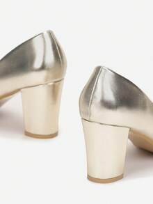 Elegant Pointed Toe Pumps Women Spring Summer Autumn Winter Work/Office Evening/Party - Gold - View 5
