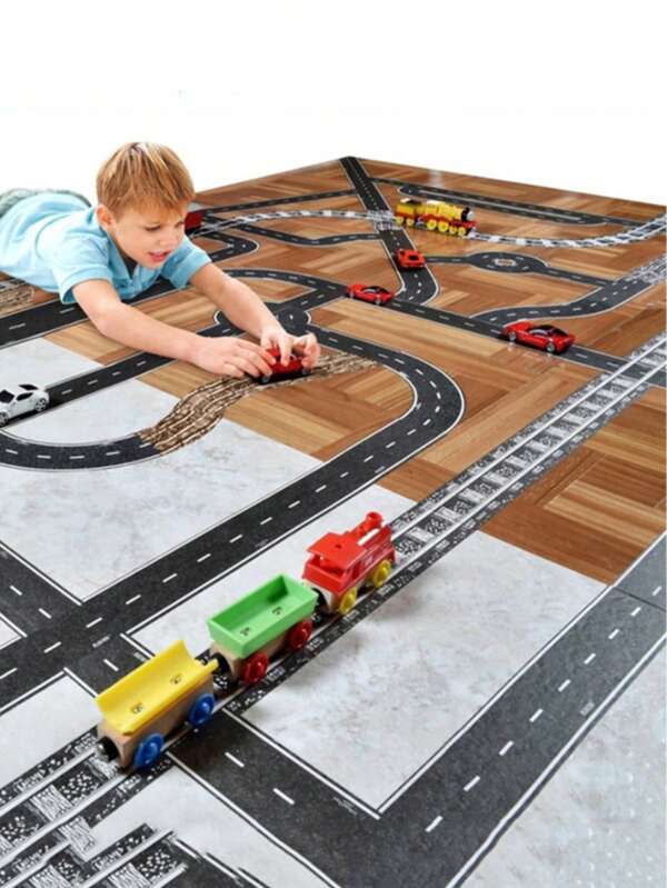 Reusable Cartoon Road Track Stickers, Cars And Tape - Black Polyurethane Tape/For Party Racing Decoration, DIY Road Traffic/Car Self-Adhesive Stickers/ Car-Themed Decoration (5m X 5cm Per Piece), School Teacher Classroom Supplies,Kpop,Scrapbook Supplies Decor,Teacher Office Gifts,Stationery Washi Tape,Label Stickers,Car Stickers,Children's Manual Activity