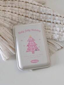 1pc Christmas Tree Magnetic Card Holder Leather Case, Suitable For IPhone 17, 16/15 Pro Max, 13, 14, 12 Magnetic Phone Case (Phone Case Not Included)