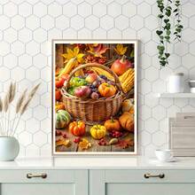 1 件收获蔬菜和水果蓝图 5D 钻石画套件 - 合成钻石艺术，手工 DIY 钻石画十字绣马赛克，完美的惊喜艺术礼物，客厅、卧室、办公室墙壁装饰，无框 - 彩色 - 查看 17