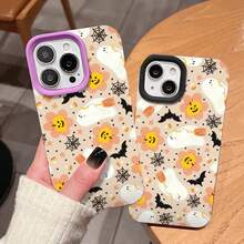 Funda protectora suave para teléfono, de alta calidad y resistente a golpes. Compatible con los modelos 17, 16, 15, 14, 13, 12 y 11 Plus Pro. Colores: negro clásico, morado, gris y blanco. Modelo: Halloween y Acción de Gracias. QY6, Funda protectora para Halloween y Acción de Gracias, resistente a golpes. - Gris - Ver 5