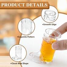 Cowboy Boot Shot Glasses,15 Pcs 1 Oz Mini Plastic Boot Shot Glass, Reusable Plastic Boot Cups For Cowboy Cowgirl Western Theme Party Supplies Bachelorette Birthday Party FavorsClear,Western Party Supplies,Cowboy Party Supplies,Party Supplies,Vasos Plásticos,Graduation Party Supplies - 15 包-Cear - 查看 4