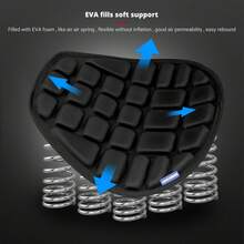1Pc Motorcycle Seat Cushion Black Breathable Comfortable Seat Four Seasons Use Motocross Comfort Cushion Motorbike Seat Cushion Cycling Accessories Rider Gift