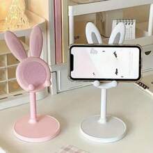 Little Rabbit Mobile Phone Stand, Height Adjustable, Suitable For Live Streaming And Video Shooting, Cute Decorative Base, Lightweight Design, Ergonomic Support, No Need For Handheld Smartphone Holder, Suitable For Mobile Photographers And Social Media Creators