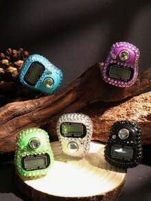 1个/5个/10个伊斯兰风格水钻念珠计数器，开斋节祝福礼物祈祷计数器 - 彩色 - 查看 8