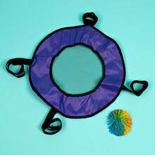 2-Player Interactive Toss Game - Hand-Eye Coordination Sensory Education Toy With Elastic Band & Mesh Catcher, Indoor/Outdoor Use - Purple/Green/Blue, Colorful Durable Set - Multicolor - View 14