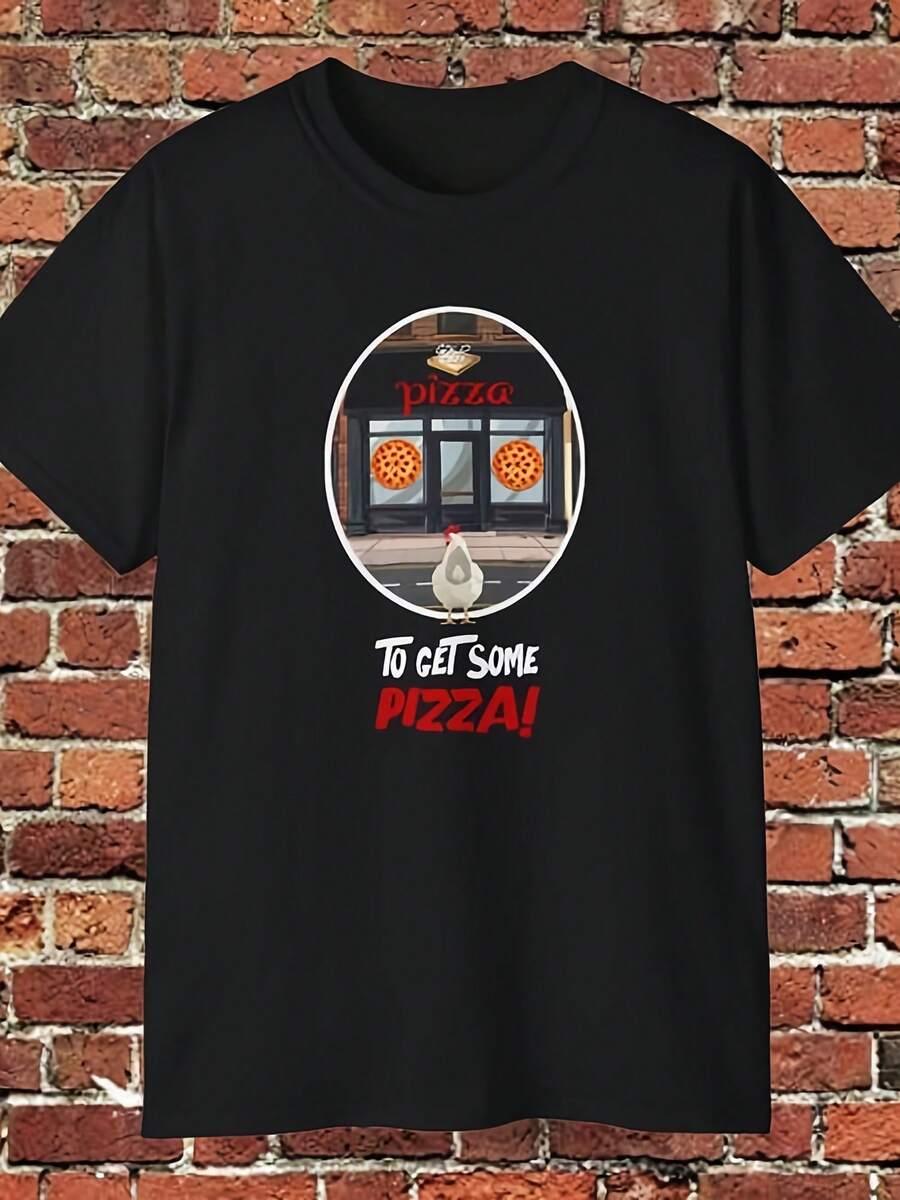 Pizza Chicken Cross The Road T-Shirt - Style8 - View 1