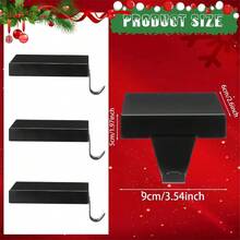 6 Pcs Stocking Holders Metal Stocking Hangers Mantle Hanging Hooks Holiday Xmas Fireplace Stair Indoor Decor Sliver