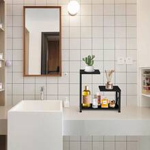 Desk Shelf Organizer 3 Tier Office Desktop Bookshelf Wood Desk Organizers Storage Rack And Freestanding Display Shelf For Office Dorm Kitchen Home - màu đen - Xem 7