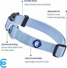Pet Basic Dog Collars - Chambray Blue - View 2