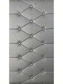 1 Pc/6 Pcs 35cm*70cm 3D Embossed Foam Wallpaper With Imitation Leather Grain, Soft And Textured(Thickness 0.4cm/0.16in), Self-Adhesive Foam Wall Sticker, Reusable And Cuttable, Bedroom Decorative Background, Soundproof And Thickened Wall Covering, Bedside Soft Package, Waterproof, Moisture-Proof, Dust-Proof And Collision-Proof Sticker