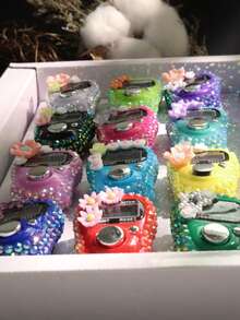 1pc 2026 Spring Ramadan | Mini Finger Ring With Flower & Rhinestone Counter, Middle Eastern Ramadan Prayer Counting Tool - Multicolor - View 3