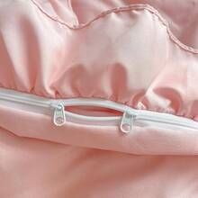 Chic Ruffle Lace Polyester Duvet Cover Set - Girl White Bedding - 2 Piece Twin Comforter Duvet Cover With Zipper Closure - Ultra Soft And Lightweight (White, Twin) - NO Comforter Included - Hồng - Xem 9