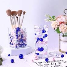 2300 piezas de perlas artificiales flotantes sin agujeros, para rellenar jarrones, decoración de jarrones, decoración de velas flotantes, centro de mesa del hogar, adecuado para bodas DIY, cumpleaños, fiestas temáticas, Halloween, decoración navideña, tamaños mixtos de 10 mm, 16 mm, 20 mm (incluidas las perlas de agua)