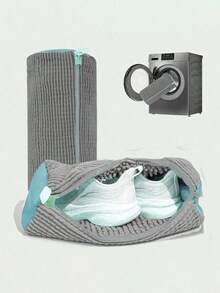 1 Stück wiederverwendbarer Schuh-Waschbeutel - geeignet für Sportschuhe, Mesh-Schuhe, faule Haushaltsschuhe, Multifunktions-Fleckenentfernung, Anti-Verformung, schnelle Waschung, Wäschemaschinenkleidungspflege-Beutel, Wäschesäcke - Verschiedenfarbig - Übersicht 6