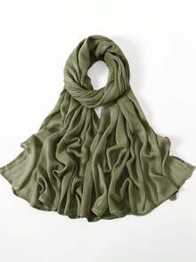 1 chiếc khăn trùm đầu bằng vải viscose màu trơn, thời trang, thoáng khí, nhẹ, đường viền may khóa đôi, khăn dành cho nữ, phù hợp cho mọi mùa để phối với váy. - Nhiều màu - Xem 26