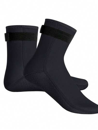 A Pair Of Diving Socks, 3MM Men's And Women's Swimming Warm, Deep Diving And Snorkeling Socks, Long Anti Slip And Wear-Resistant Beach Socks