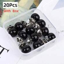 10/20 Stücke Knöpfe ohne Nähen, Faux Perlmutt Druckknöpfe, schwarz & weiß, vielseitige Brosche DIY Dekoration, ohne Nähen erforderlich