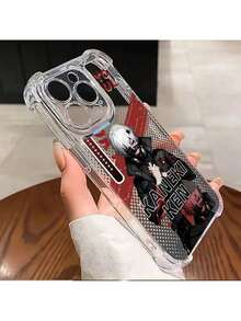 Ghoul Kaneki Anime Ken Phone Compatible With 16, 15, 14, 13, 12, 11 Pro, X, XR, XS, 8, And 41 Plus, Featuring A Transparent Soft Back Drop17   17promax17 17pro 17prmax17 17pro 17prmax17 17pro 17prmax - Clear - View 3