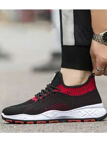 Zapatillas deportivas de malla transpirable para hombre para otoño Zapatillas de running elegantes,Nuevas zapatillas deportivas para hombre. informales y ligeras Calzado deportivo para hombre Parte superior de punto negro Confección de malla transpirable Suela blanda Diseño ligero Ideal para deportes al aire running recreativo Adecuadas para caballeros de mediana edad y mayores Zapatillas deportivas cómodas y transpirables - Negro - Ver 8