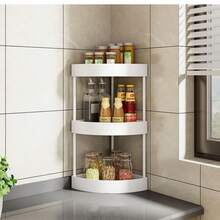 Rafturi de colț cu 3/4/5 niveluri, suport pentru haine din plastic impermeabil și rezistent la rugină, organizator de rafturi pentru pantofi pentru bucătărie și living, alb/negru