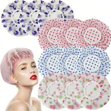 Gorros para Regadera, 12 Piezas Gorros de Ducha Gruesos e Impermeables para Mujer, Gorro de Dormir de Ajustable, Cuidado del Cabello, Reutilizable, para Dormir, Maquillaje, Baarse, Cocinar - Multicolor - Ver 2