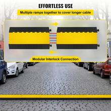 5 Channel Cable Protectors Extreme Rubber Cable Ramps Heavy Duty Cable Protector Wire Cable Ramp Entrance Rubber Traffic Speed Bumps Cable Protector (5 Channel, 1 Pack-18000 Lb) - 5 Canales - View 6