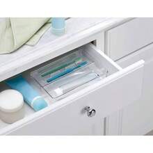 Plastic Toothbrush Holder, Storage Organizer Bin Bathroom Vanity, Drawer, Cabinet, Closet - Holds Spin Toothbrush, Toothpaste, Dental Floss Picks, Teeth Whitening Strips - - Gói 1 - Xem 3