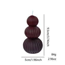 1 قطعة شمعة معطرة ذات تصميم فني كروي موجي بطراز نوردي بسيط، ديكور إبداعي للاحتفالات والعطلات، تصميم هندسي؛ قطعة فنية ديكورية، الوزن: حوالي 84 جرام، الحجم: 5*9.5 سم، ديكور المنزل، ديكورات عيد الميلاد، ديكور الغرفة، هدايا عيد الميلاد