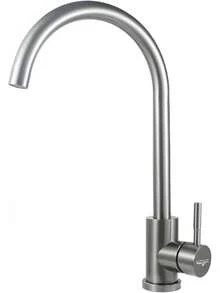Grifo de Cocina, Mezcladora para Fregadero de Acero Inoxidable 304, Grifo Moderno de 360 ° Giratorio, Grifo Monomando para Cocina para Agua Caliente y Fría, Acabado Níquel Cepillado, CV-10020 - Níquel Cepillado 1 - Ver 10