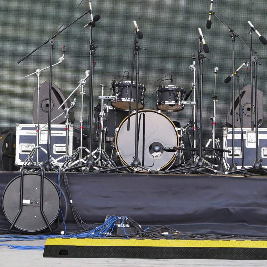 Rampa protectora de Cable   5 uds 2 canales 22000lbs carga TPU Cable cubierta rampa - 5 uds 22000 libras - Ver 1