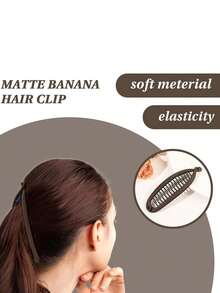 3 peças de presilhas de rabo de peixe elegantes, simples, foscas, de cor sólida, para mulheres, presilhas de rabo de cavalo verticais elegantes, acessórios de cabelo femininos, presilhas de cabelo femininas, presilhas de cabelo femininas versáteis, adequadas para deslocamento diário, não danificam, acessórios de cabelo de outono/inverno, cor sólida, casual, plástico ABS (resina ABS)