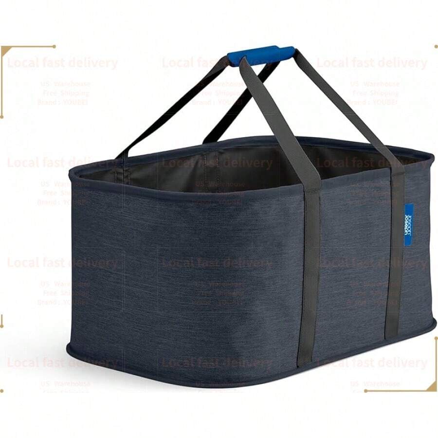 Local Devery-YOUBEI-Joseph Joseph Hold- Max Collapsible 55L/14.5 Gon Washing Laundry Basket Bag, Durable Fabric, Moisture Resistant, Grey - 黑色 - 查看 1