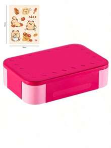 1300毫升成人便当盒，带隔层，5格防漏午餐盒，带餐具，适合上学、野餐、徒步旅行，蓝色 - 兒童版(迷你版) - 查看 14