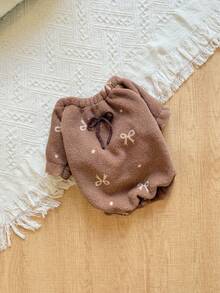 Soft & Warm Palace Style Pet Dress With Bow Tie, Suitable For Small & Medium Dogs & Cats, Cozy House Outfit