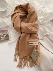 1pc Premium Imitation Cashmere Scarf, Solid Color, Versatile, Unisex, Warm For Autumn/Winter - Multicolor - View 11