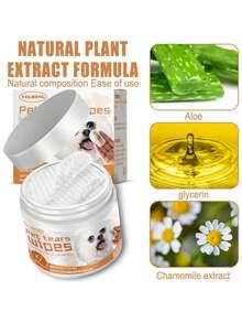 Pet Wet Wipes Cleaning, Dog & Cat Tear Stain Remover Eye Cleaning Wipes, Cleaning Pads To Clean Eye Gunk