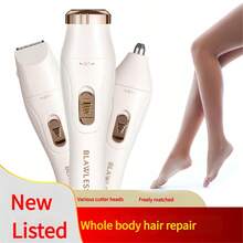 3-In-1 Electric Shaver, Suitable For Women, Wet & Dry Use, For Eyebrows, Face, Legs, Underarms, Portable Bikini Trimmer - Rechargeable Cordless Design, Gentle Shaving - View 4