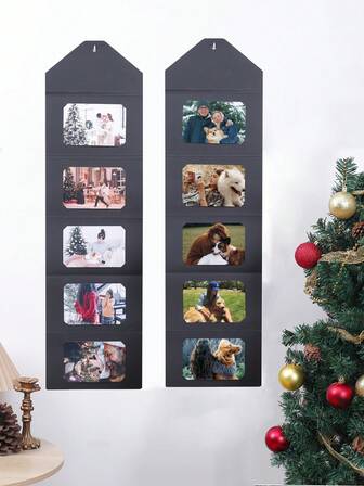 1/3 pezzi Cornici portafoto in stile vintage nere in carta, cornici pieghevoli per foto/cartoline da 5/6/7 pollici, verticali/orizzontali, decorazione per casa e ufficio, regalo per lui/lei, regalo di Natale per i genitori
