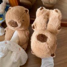 Holdes Ciabatte da uomo e donna, calde pantofole, graziose pantofole Capybara, soffici pantofole in peluche, pelose, antiscivolo, divertenti pantofole da casa invernale