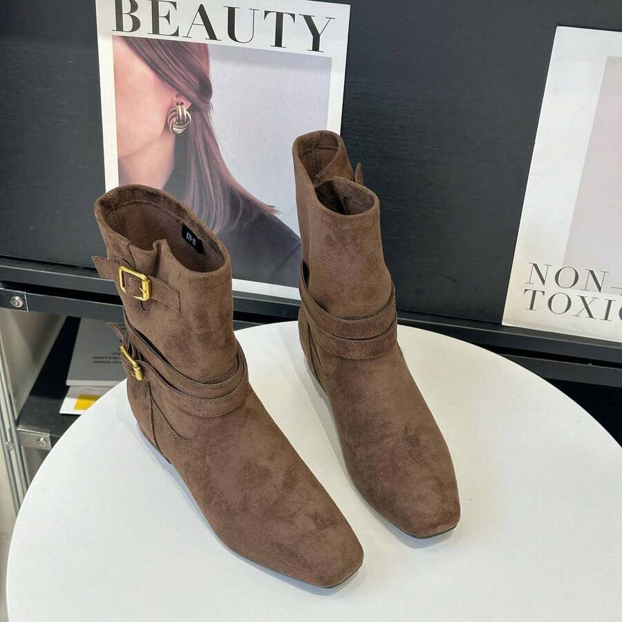 Women Western Boots - 駝色 - 查看 1