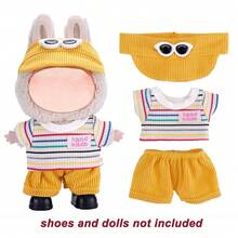 17 Cm Doll Clothing Set,Compatible With Labubu,Clothing Set Suitable For 6.7-Inch Doll Set, Fashionable And Unique Hat And Clothing Accessories, Suitable For First/Second/Third Generation Dolls To Play And Display ,Clothing Set Only,(Excluding Dolls And Shoes) - Multicolor - View 12