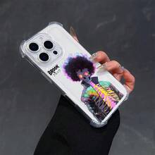 Funda transparente con diseño espacial. Compatible con las series 5, 6, 6S, 6 Plus, 8, SE2, SE3, X, XS, XR, XS, 11, 11 Pro, 12, 12 Pro, 13, 15, 14 y 17. Funda protectora transparente de cuatro esquinas antigolpes para phone 17, 16 y 15 (ideal para San Valentín) - Colores mixtos 1 - Ver 6