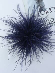 15cm High-Quality Retro Classic Faux Ostrich Feather Lapel Brooch Pin, Fashion Versatile Clothing Accessory Gift - Flower - View 27