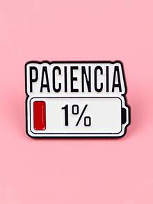 1pc Spain Pacific Enamel Brooch, 1% Battery Powered, Can Be Used As Brooch, Lapel Pin, Backpack Badge Accessory, Fashionable Jewelry Gift - Black and White - View 3