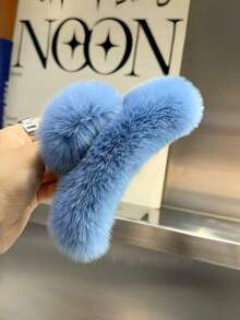 New Popular Extra Large Plush Hair Clip, High-End Plush Hair Clip, Suitable For Women's Valentine's Day Hair Clip, Autumn/Winter Valentine's Day Gift, Fashion Accessory Suitable For Vacation Outfits Elegant Claw Clip Winter Hair Accessories Fashion Hair Clutch