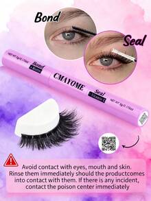 万圣节和圣诞节新品假睫毛 216/192 股簇，大容量多功能睫毛套装，30D+40D+50D+60D+80D+100D，D 卷曲假睫毛，多长度混合密度睫毛夹套装，包括睫毛粘合剂和密封剂，睫毛工具镊子，化妆刷，D 卷曲 10-18 毫米混合单根睫毛，DIY 假睫毛，柔软 3D 蓬松睫毛夹，DIY 漫画风格睫毛夹，方便家庭使用 - 紫色 - 查看 3