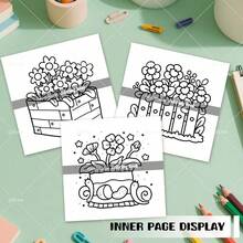 GDTME كتاب تلوين مريح وجميل للبالغين - 24 صفحة للتلوين لتخفيف التوتر: مناسب للأصدقاء المحبين للتلوين (مساحة مريحة للتلوين) هدية مثالية لحفلات عيد الميلاد والهالوين والأعياد